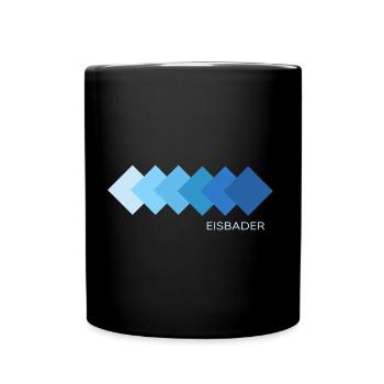 Eisbaden Winterschwimmer Eisloch Winterbaden - Tasse einfarbig - Schwarz - Vorne