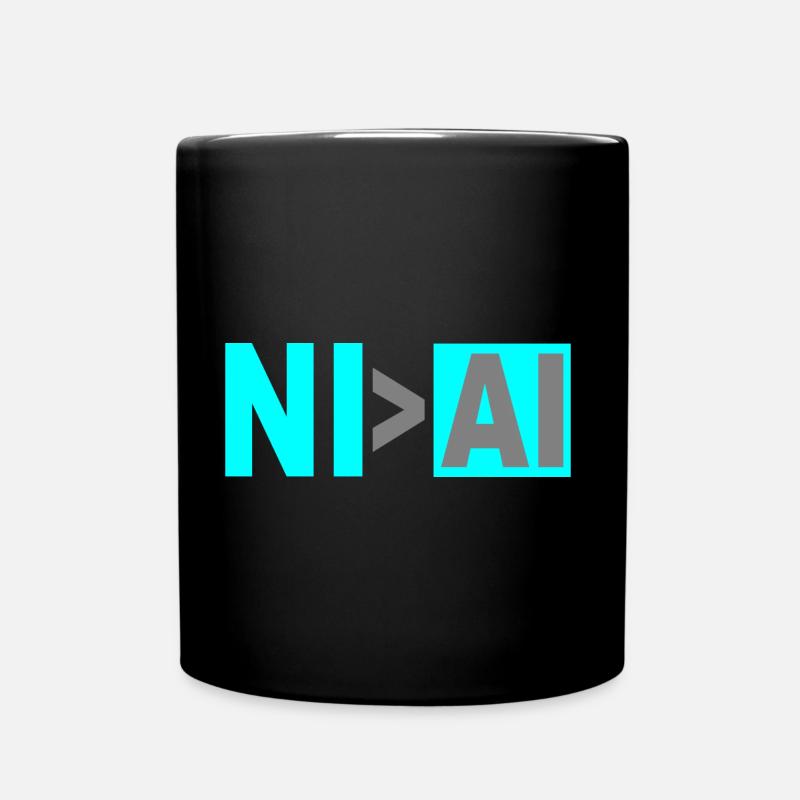NI > AI - Tasse einfarbig - Schwarz
