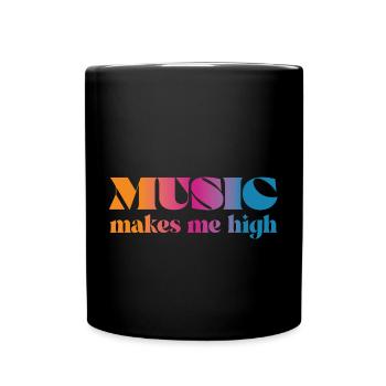 La musique me fait planer - Mug uni - noir - Devant