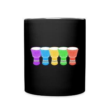 Djembe-Spieler Schlagzeuger Musik Schlagzeuger Musiker - Tasse einfarbig - Schwarz - Vorne