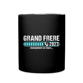 Grand frère 2023 annonce naissance bébé - Mug uni - noir - Devant