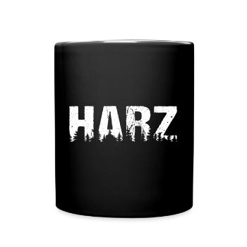 Harz Wald Natur - Tasse einfarbig - Schwarz - Vorne