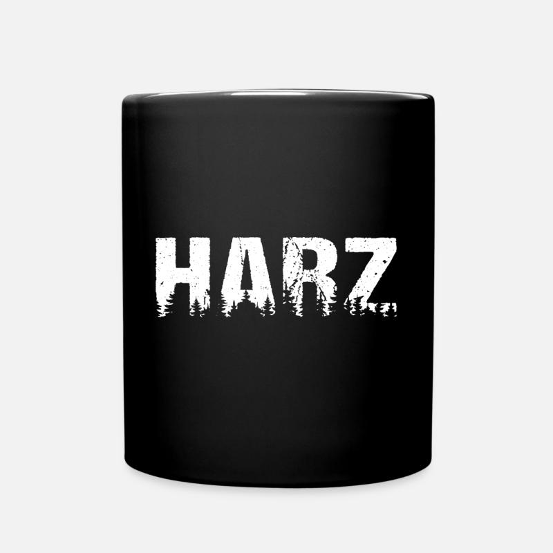 Harz Wald Natur - Tasse einfarbig - Schwarz