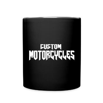 Custom Motorcycles Chopper Biker - Full Colour Mug - black - Front