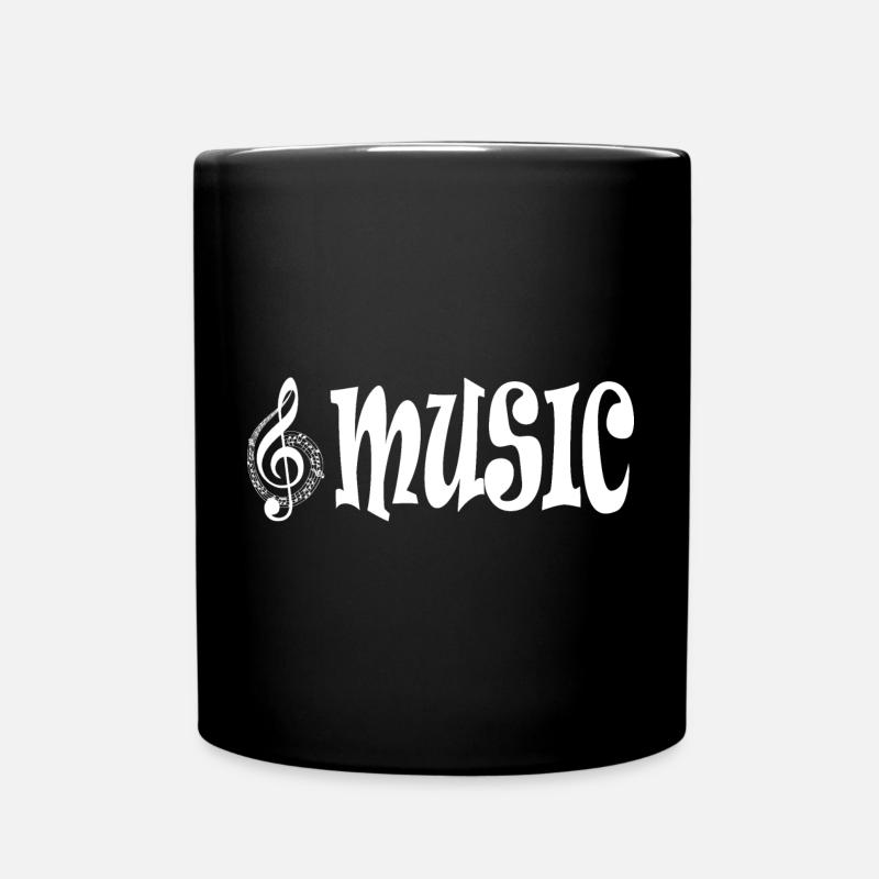 Musique - Style typographique classique rétro - Mug uni - noir