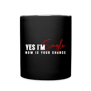 Solo Love Bachelorette Humor - Full Colour Mug - black - Front