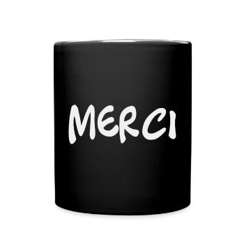 MERCI. THANKS. THANK YOU. ANNIVERSAIRE. NAISSANCE. - Mug uni - noir - Devant