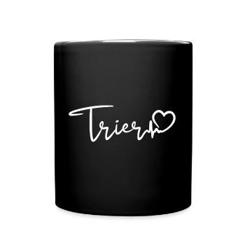 Trier Herzschlag - Tasse einfarbig - Schwarz - Vorne