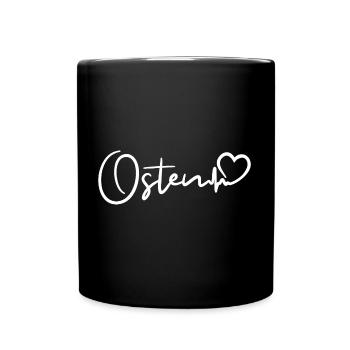 Osten Herzschlag - Tasse einfarbig - Schwarz - Vorne