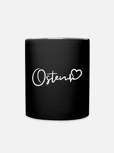 Osten Herzschlag - Tasse einfarbig - Schwarz