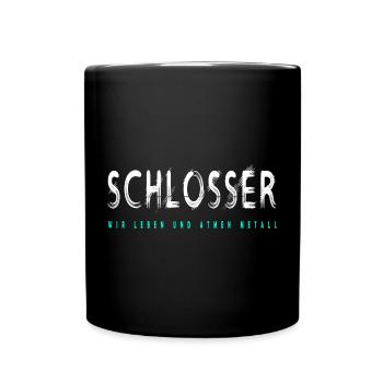 Schlosser Handwerker Design - Tasse einfarbig - Schwarz - Vorne