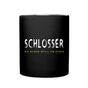 Schlosser Handwerker Design - Tasse einfarbig - Schwarz - Vorne