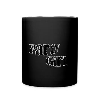 Fille de fête - Mug uni - noir - Devant