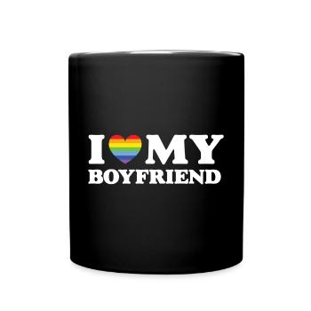 J’aime mon petit ami - LGBTQ - Mug uni - noir - Devant
