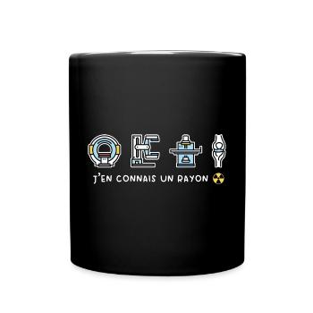 J'en connais un Rayon Radio Humour Radiologie - Mug uni - noir - Devant