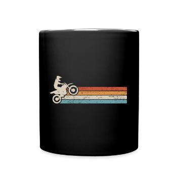 Motocross Moto Rétro Supermotard - Mug uni - noir - Devant