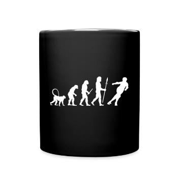 Entwicklung des Roller Derby - Tasse einfarbig - Schwarz - Vorne