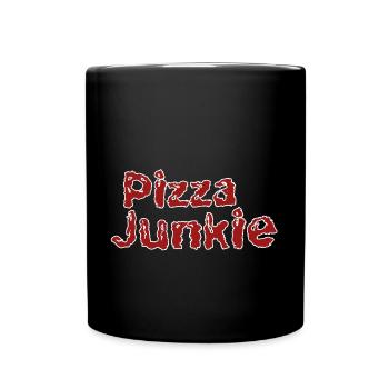 Pizza Junkie - Full Colour Mug - black - Front
