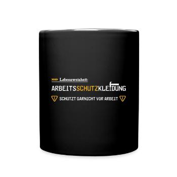 Arbeitsschutzkleidung - Tasse einfarbig - Schwarz - Vorne