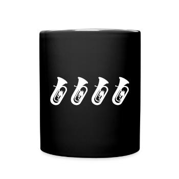 Tuba Drawing - Full Colour Mug - black - Front