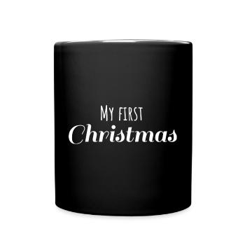 My first Christmas My first X Mas Pullover - Tasse einfarbig - Schwarz - Vorne