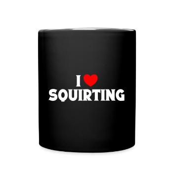 I Heart Squirters Adulte Blague J’Aime Éjaculer - Mug uni - noir - Devant