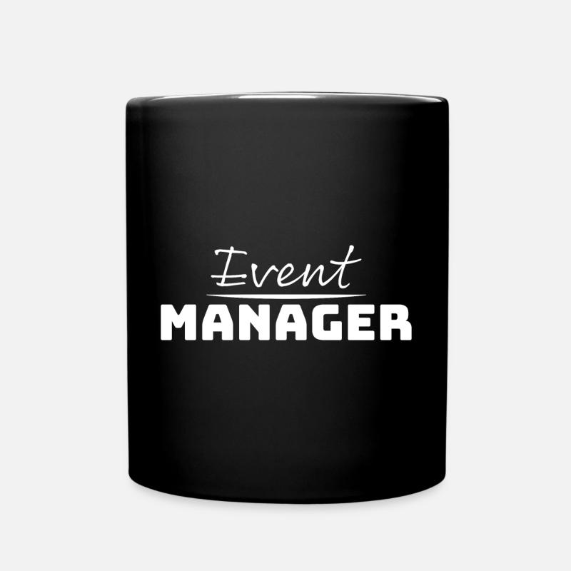 Tshirt fuer Event Manager white - Tasse einfarbig - Schwarz
