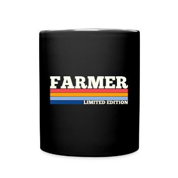 Farmer 80s Farming I'm A Farmer I Feed People - Full Colour Mug - black - Front