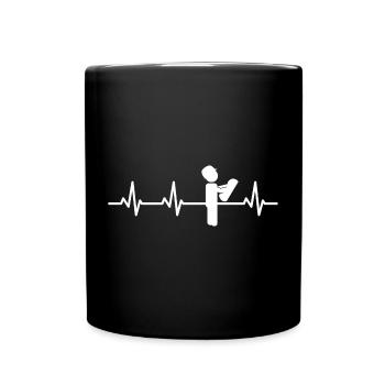 Architect Stick Figure Heartbeat - Full Colour Mug - black - Front