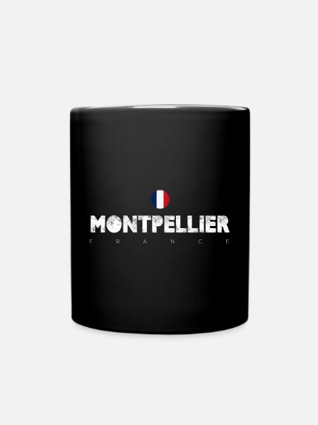 Mot-parole de la ville Montpellier France - Mug uni - noir