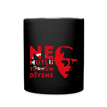 Atatürk Turkey Herrscher Mustafa Kemal Silhouette - Tasse einfarbig - Schwarz - Vorne
