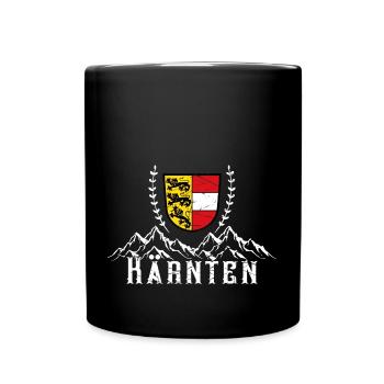 Carinthia Austria Flag Coat of Arms Mountains - Full Colour Mug - black - Front