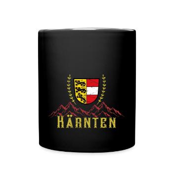 Carinthia Austria Flag Coat of Arms Mountains - Full Colour Mug - black - Front