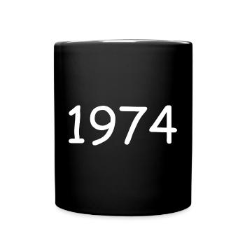 1974 50e anniversaire modèle blanc - Mug uni - noir - Devant