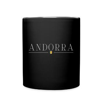 Ich liebe Andorra - Tasse einfarbig - Schwarz - Vorne