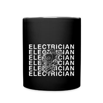 Électricien Électricien Technicien d’éclairage Lampe - Mug uni - noir - Devant