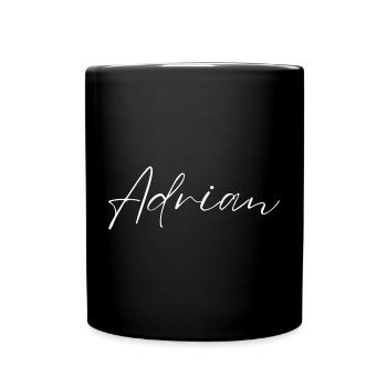 Adrian Name T-Shirt Geschenk Für Männer - Tasse einfarbig - Schwarz - Vorne