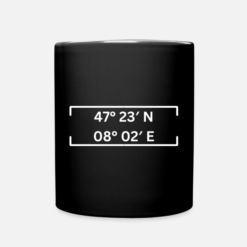 Coordonnées Aarau Minimaliste - Mug uni - noir