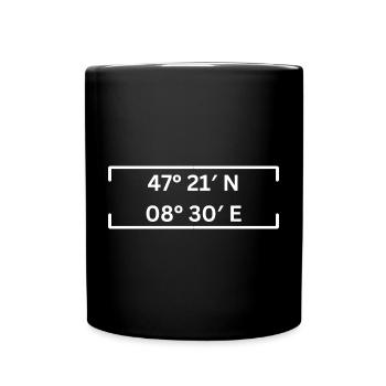 Coordinates Kreis 3 Zurich Minimalist - Full Colour Mug - black - Front