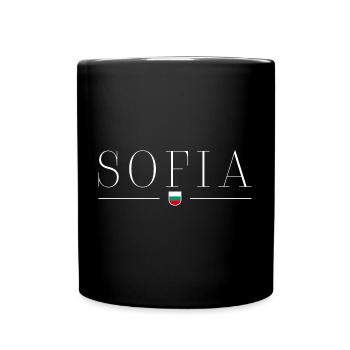 Sofia, Bulgarien Stil Design T-Shirt - Tasse einfarbig - Schwarz - Vorne