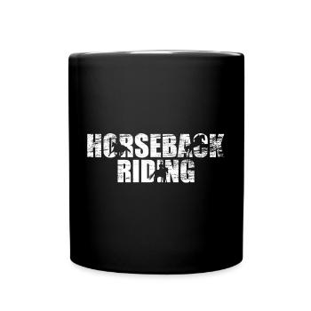 Horseback Riding - Tasse einfarbig - Schwarz - Vorne