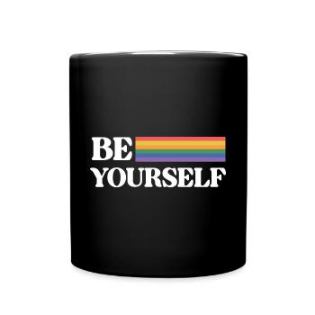 LGBT Pride Month - Be Yourself - Full Colour Mug - black - Front