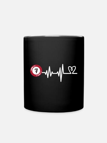 Billard Billardkugel - Tasse einfarbig - Schwarz