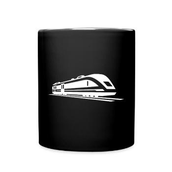 Dessin de train - Mug uni - noir - Devant