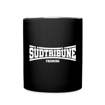 Südtribüne Freiburg | Farbe änderbar - Tasse einfarbig - Schwarz - Vorne