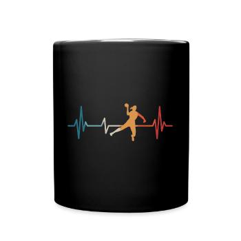 Handball Player Heartbeat Handball Training - Full Colour Mug - black - Front