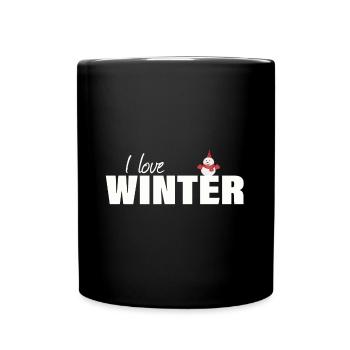i love winter - Full Colour Mug - black - Front