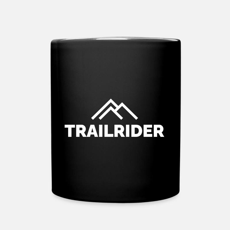 Trailrider Logo weiß - Tasse einfarbig - Schwarz