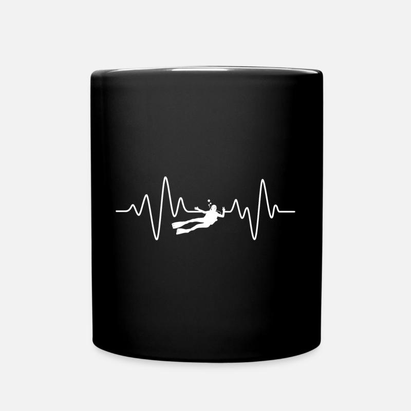 Battements de cœur du plongeur - Mug uni - noir