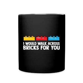 Brick Builder Toys Blocks Clamping Blocks Bricks - Full Colour Mug - black - Front